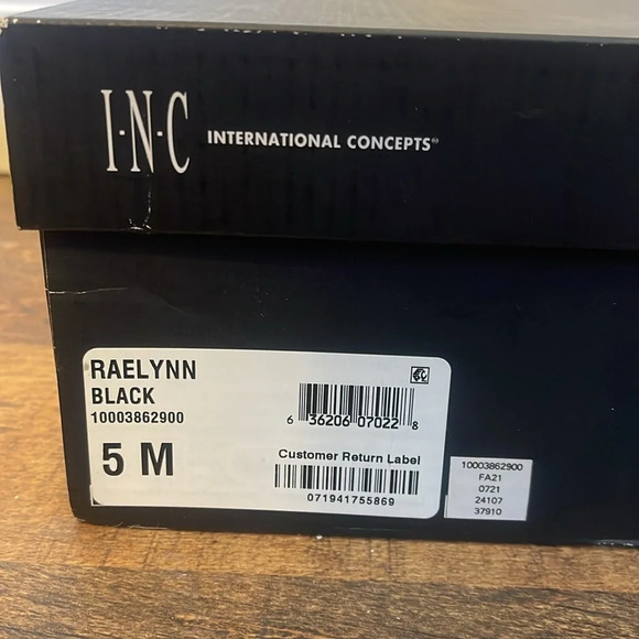 INC international concepts Raelynn black rain boots new in box - Picture 7 of 8